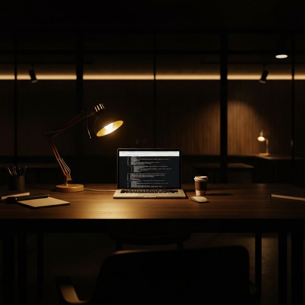 Professional web development workspace